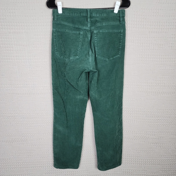 J. CREW Vintage Slim Straight Green Corduroy Pants 28 - Picture 2 of 4